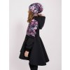 Dívčí softshellový kabát s fleecem Romantico, Černá, Kouzelné květiny
