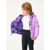 Dětská oboustranná bunda Duo, Lila, Kytky