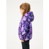 Dětská oboustranná bunda Duo, Lila, Kytky