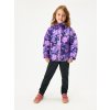 Dětská oboustranná bunda Duo, Lila, Kytky