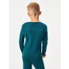 Dětské merino triko s dlouhým rukávem, Petrolejová