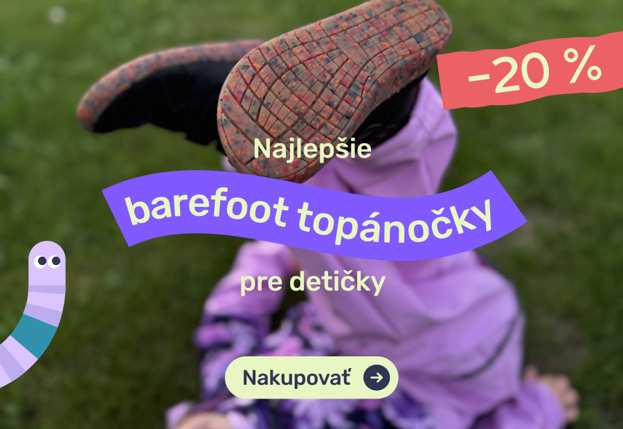 Zľava 20 % na detské barefoot topánky – akčná ponuka na zdravé obúvanie na Unuo.sk