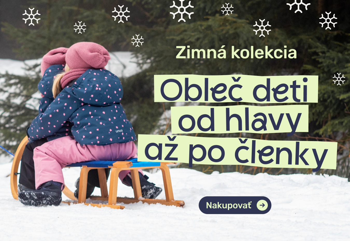 Deti zo zadu na sánkach