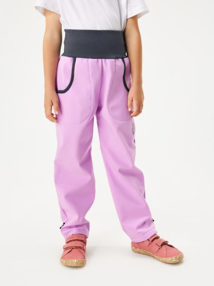 Detske softshellove kalhoty s fleecem Basic, Lila 6313 edit