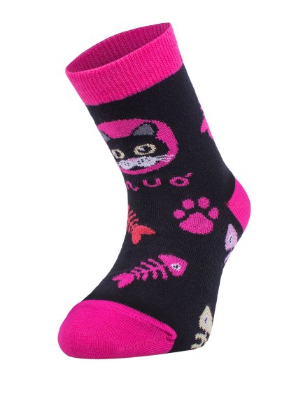 Unuo, Dětské bambusové ponožky Classic, Kočka pes holka (Velikost ponožky, punčocháče, legíny EU 19/22)