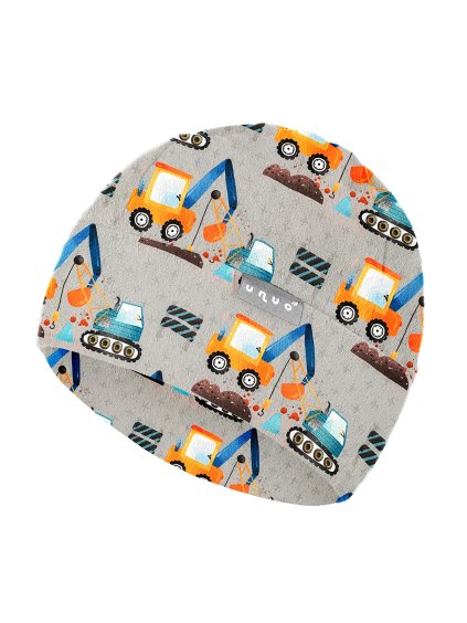 Unuo, Dětská čepice fleecová Sport, Bagry (Velikost L (53-56 cm))