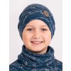 Dětský merino nákrčník Basic, Kobaltová, Hory kluk