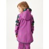 Dívčí softshellový kabát s fleecem Street, Ostružinová, Kytičky