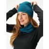 Dámská čepice z teplákoviny Basic, Tm. Petrolejová
