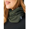 Dámský nákrčník z teplákoviny Basic, Tm. Khaki