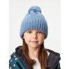 Dětská čepice pletená Bobble, Modrá