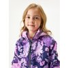 Dětská softshellová bunda s fleecem Slim, Lila, Kytky