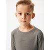 Dětské merino triko s dlouhým rukávem, Hnědá