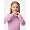 Dětské merino triko s dlouhým rukávem, Růžová