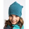 Dětská čepice z teplákoviny Basic, Aqua