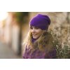 Dětská čepice pletená Warm, Ostružinová