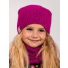 Dětská čepice pletená Warm, Fuchsiová