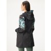 Dámský softshellový kabát s fleecem Street, Černá, Listy a větvičky
