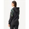 Dámská softshellová bunda s fleecem Street, Černá, Listy a větvičky
