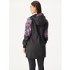 Dámský softshellový kabát s fleecem Street, Černá, Kouzelné květiny