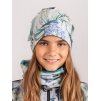 Dětská čepice fleecová Basic, Ptáčci s kosatci