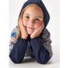 Dětská softshellová bunda s fleecem Slim, Tm. Modročerná, Šedá, Velryby