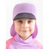 Dětská kšiltovka s plachetkou a UV ochranou 50+, Lila