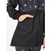 Dívčí softshellový kabát s fleecem Street, Černá, Květiny