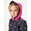 Dívčí softshellový kabát s fleecem Street, Fuchsiová, Květiny