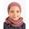 Dětská čepice pletená Warm, Starorůžová