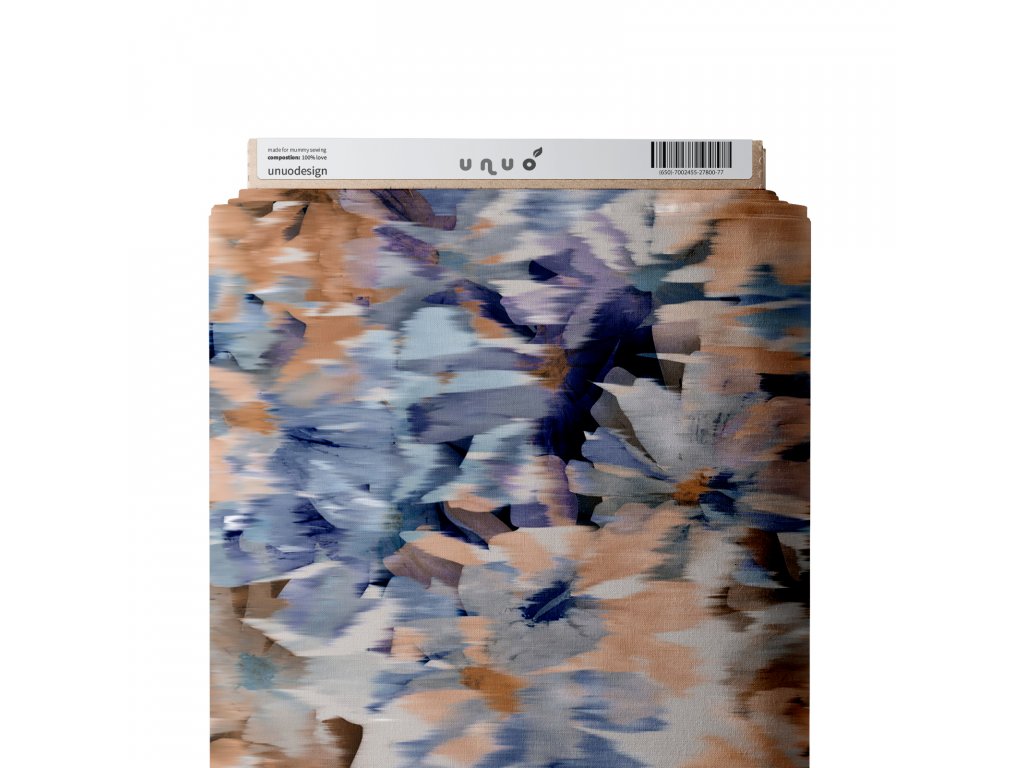 Softshell zimní s fleecem 10/3, Luxusní květy, Sv. Modrá