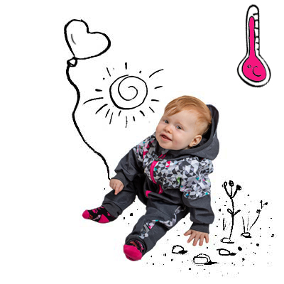 Pantaloni softshell per neonati senza isolamento termico