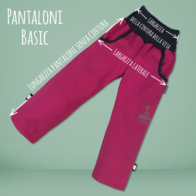 Dimensioni dei pantaloni