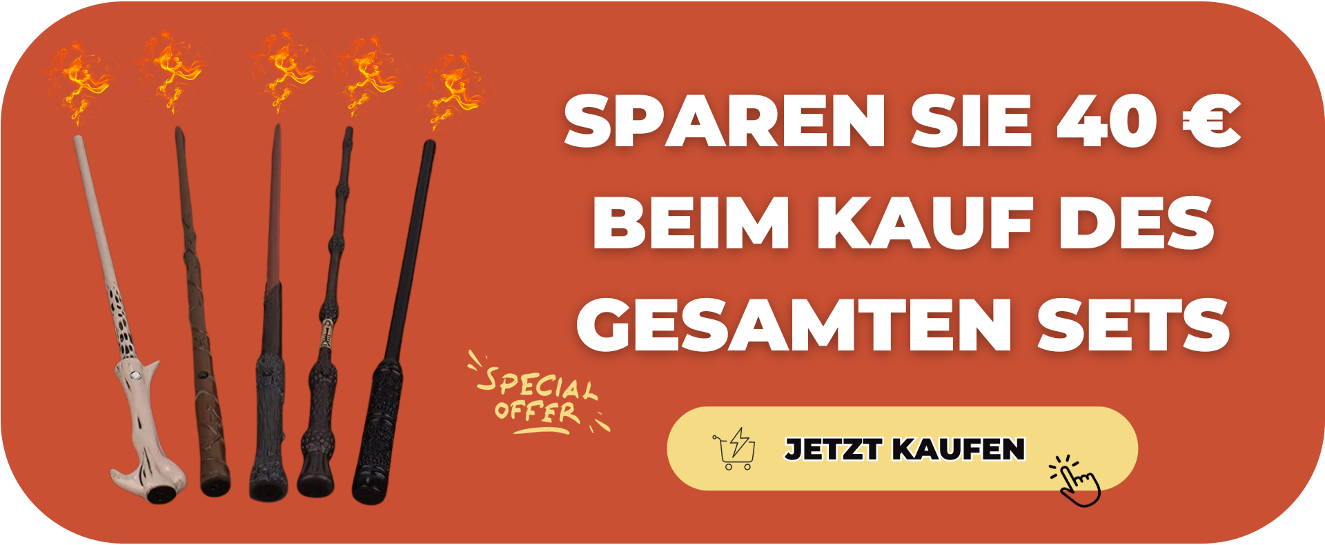 Satz Zauberstäbe