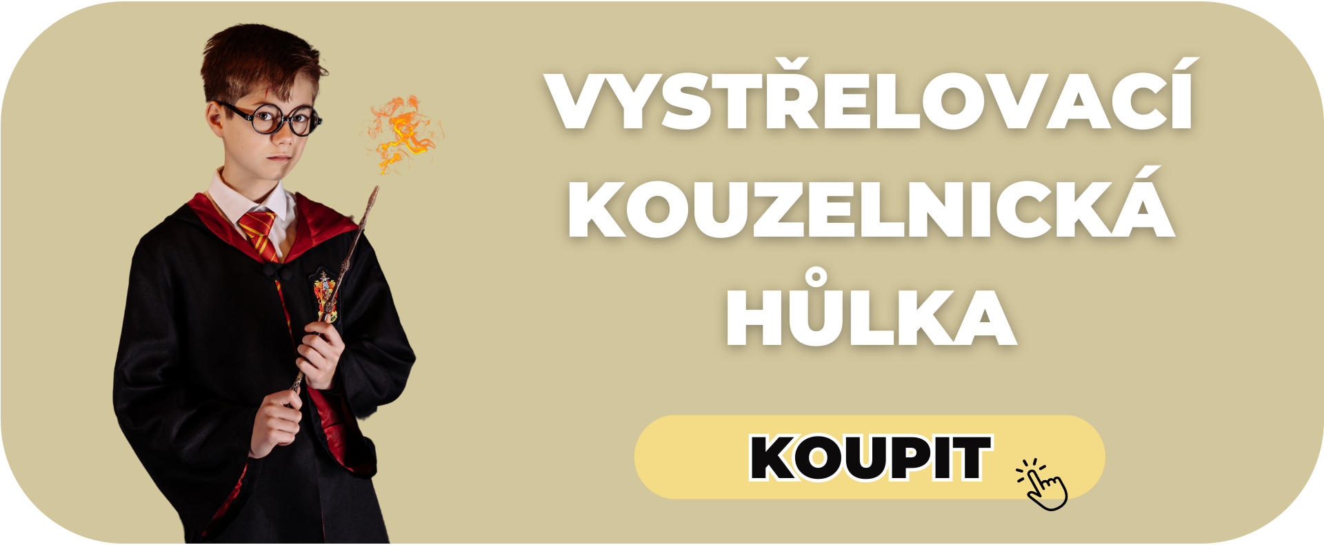 Vystřelovací Kouzelnická Hůlka střílející oheň