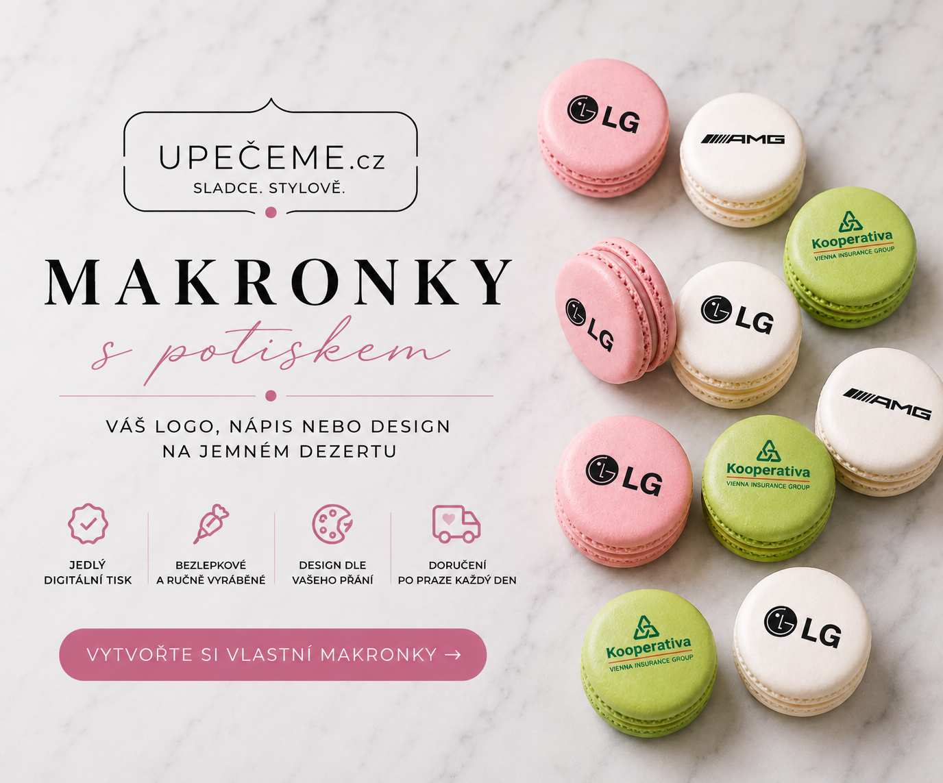 Makronky s potiskem