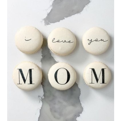 Makronky s jedlým potiskem