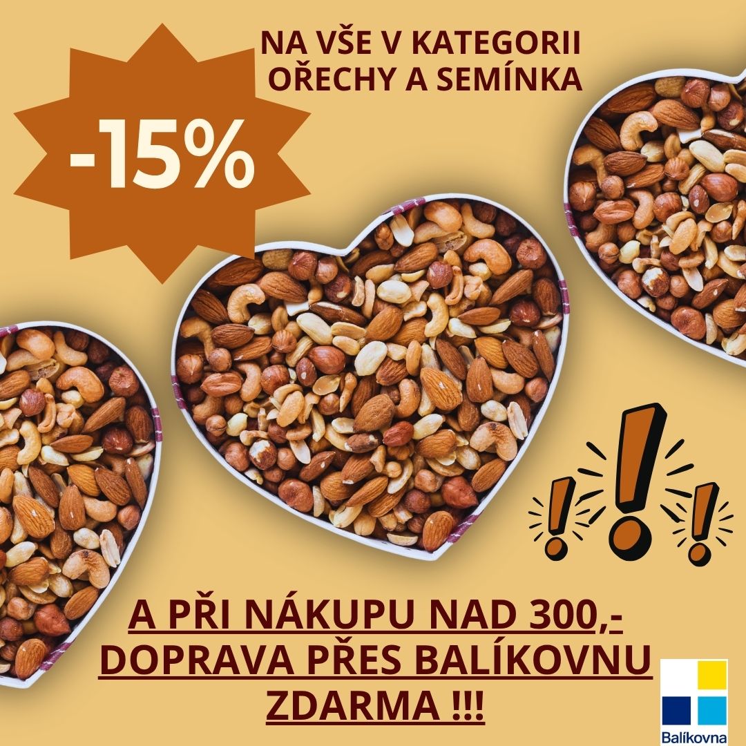 Oříšky a semínka sleva