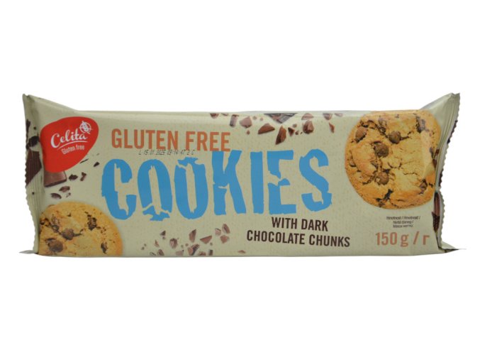 Sušenky cookies s hořkou čokoládou bez lepku Celita 150g