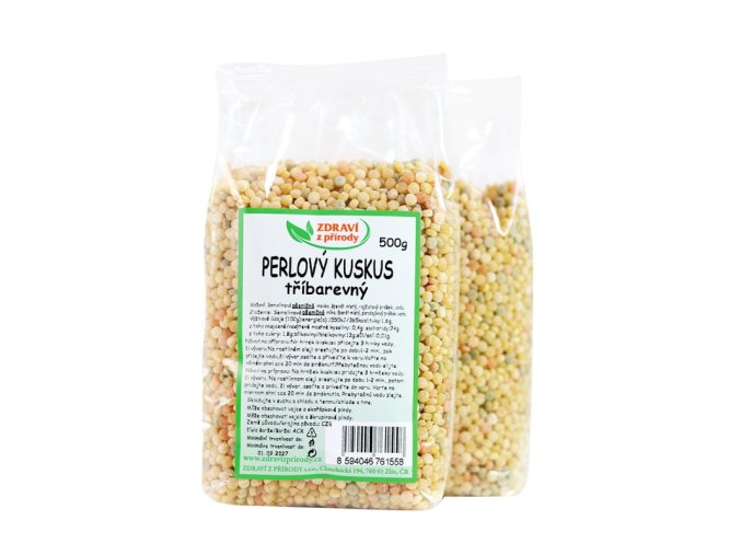 kuskus perlovy tribarevny 500g zp