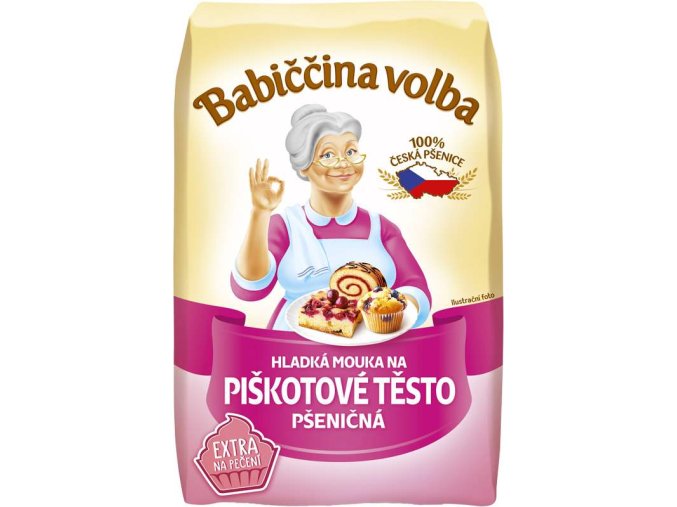 Babiččina volba Mouka pšeničná hladká piškotové těsto/dortová 1kg