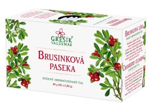 Brusinková paseka ovocný porcovaný čaj