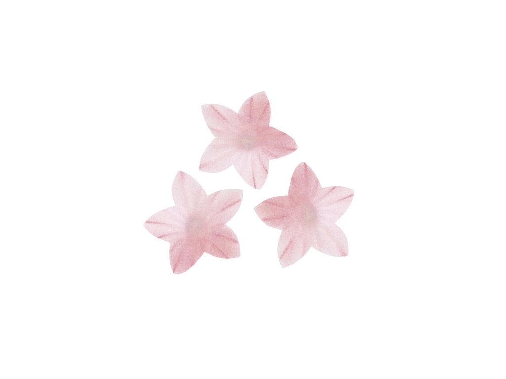 126167 MINI FLOR DE OBLEA COLOR ROSA Ø 2CM 1