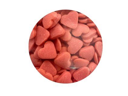 Cukrová srdíčka červená – 50 g
