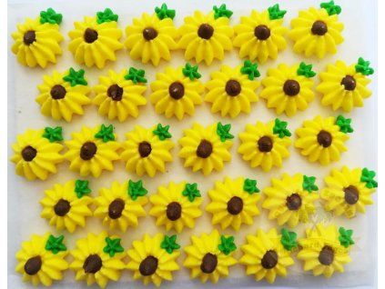 Cukrové ozdoby – květy slunečnice (30 ks)