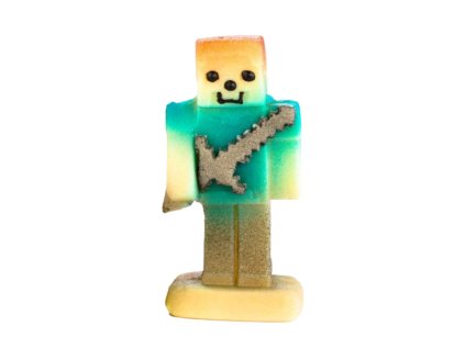 Modrý stavitel z marcipánu