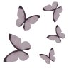 Motýlci z jedlého papíru pastelové - růžová 3–6 cm