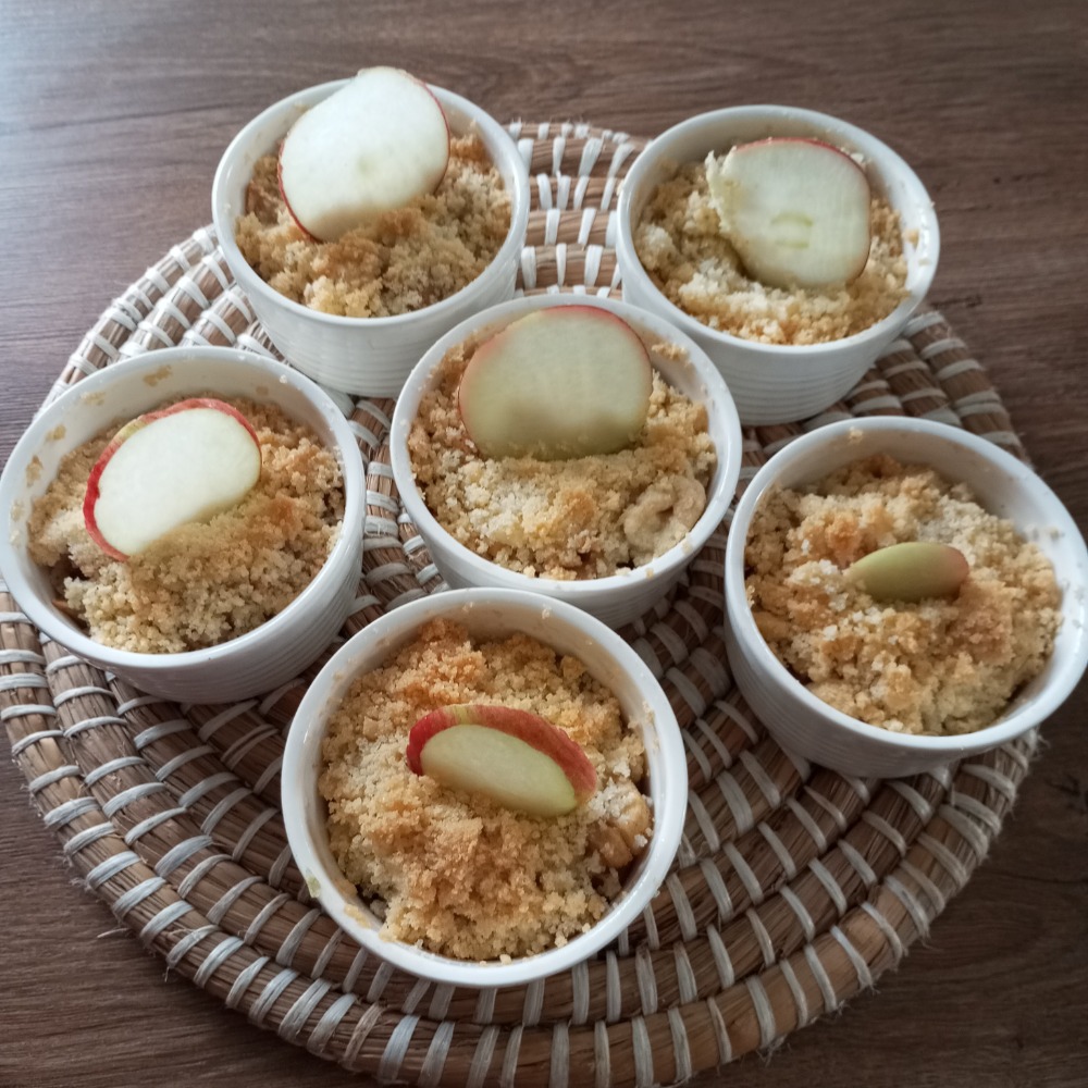 Crumble z jablek a hrušek