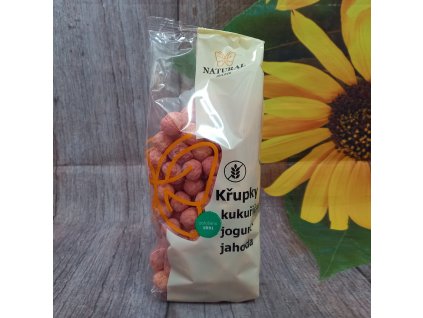 Křupky kukuřičné jogurt - jahoda 140g