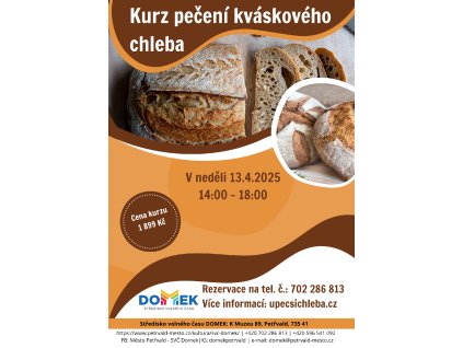 Kurz pečení chleba duben 2025